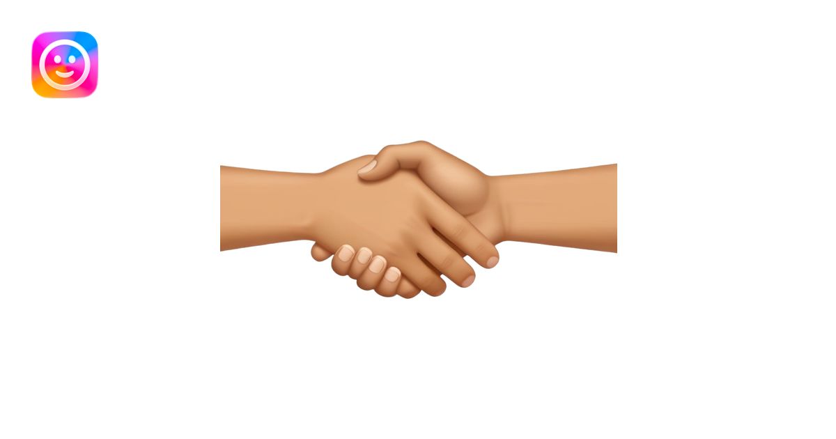 two hands shaking, representing collaboration and teamwork emoji | AI ...