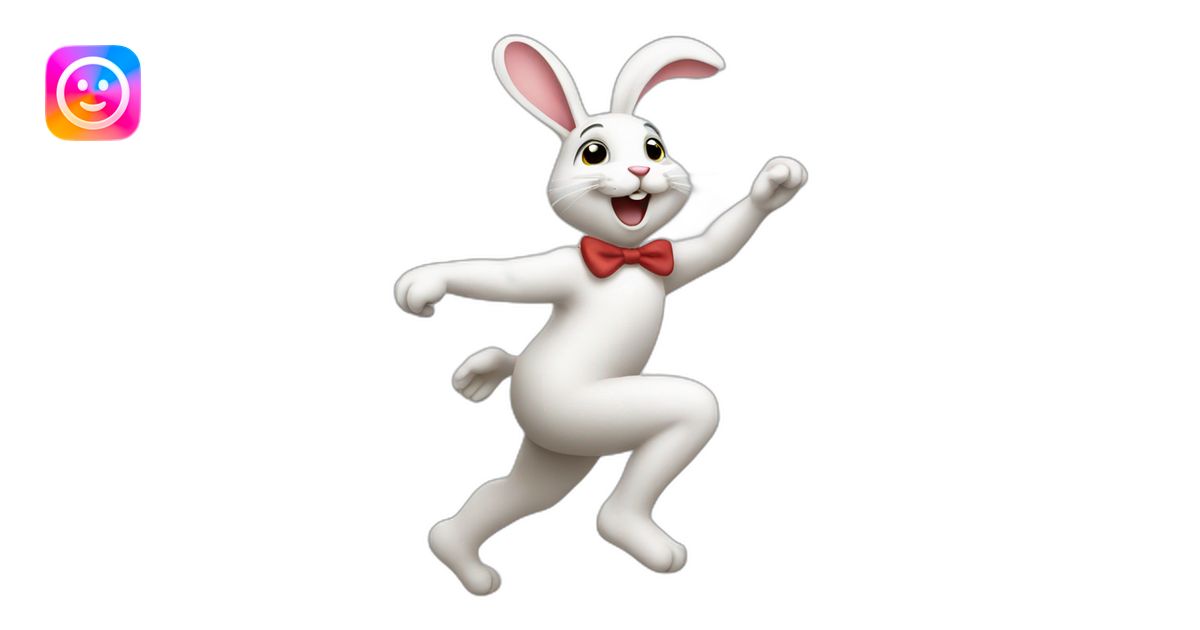 Dancing rabbit emoji AI Emoji Generator