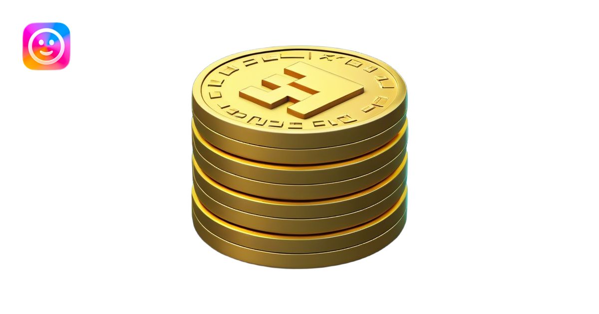 Clash of Clans aesthetic: Cinematic Playful Pixel 3D Coin Stack Emoji ...