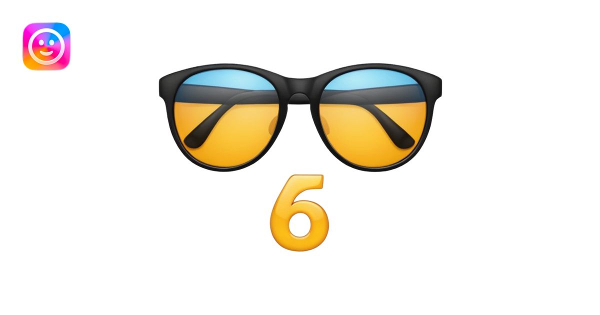 Sunglasses with the number 67 on them emoji | AI Emoji Generator