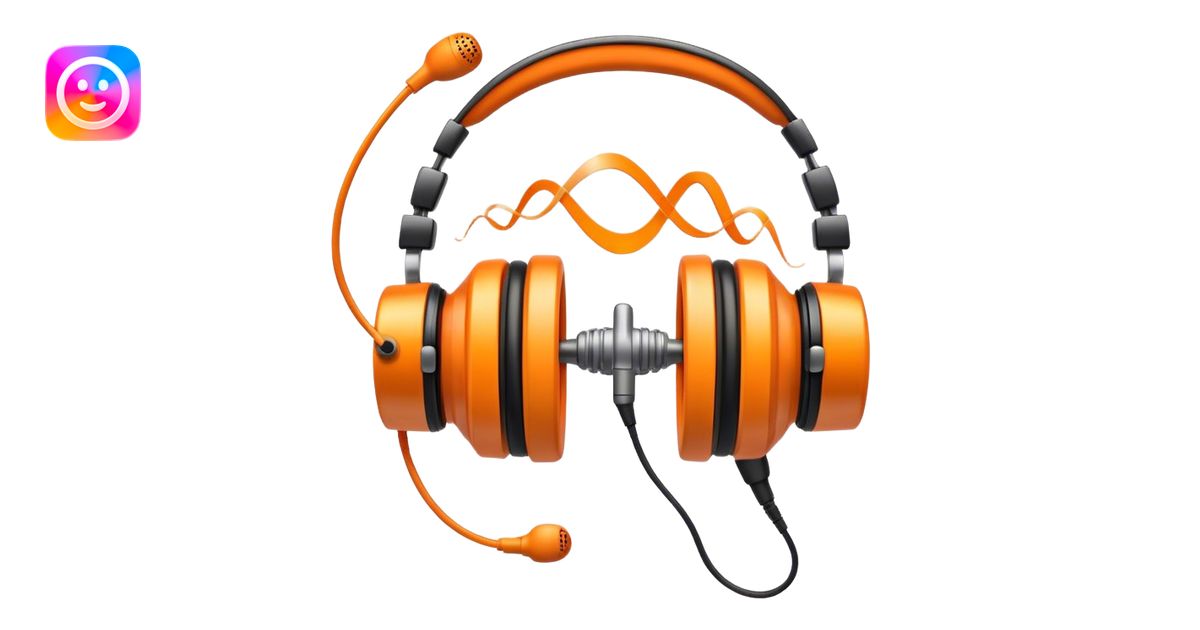 Create a dynamic and creative emoji that represents voiceover and ...
