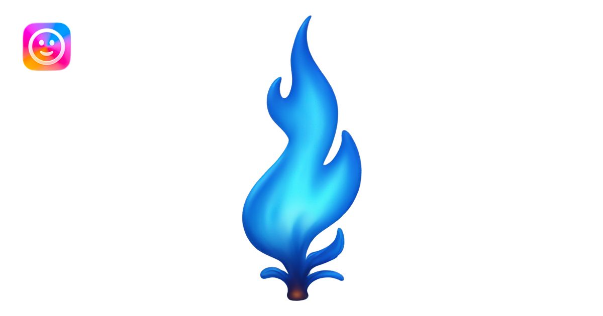 Blue Flame emoji | AI Emoji Generator