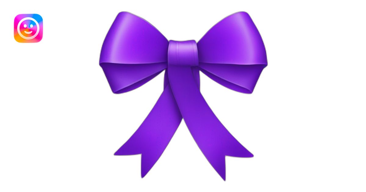 Purple ribbon emoji | AI Emoji Generator
