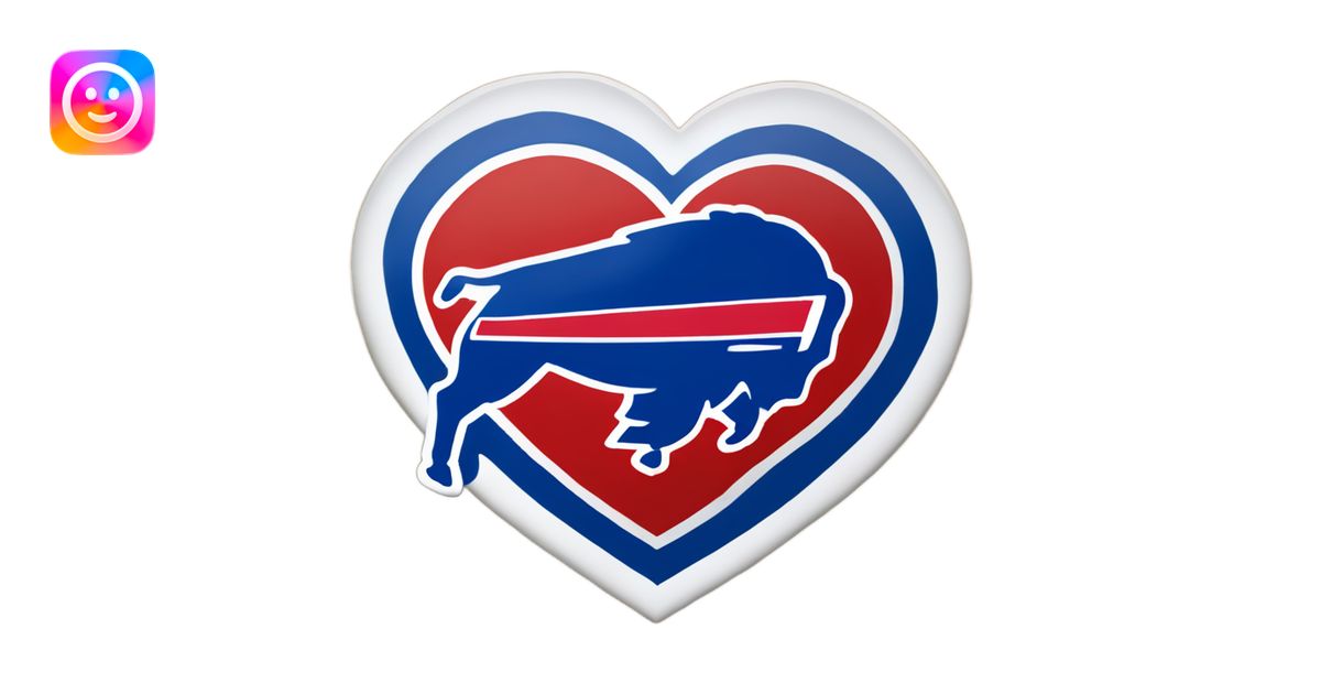 One solid Heart emoji with nothing outside of it with the blue border ...