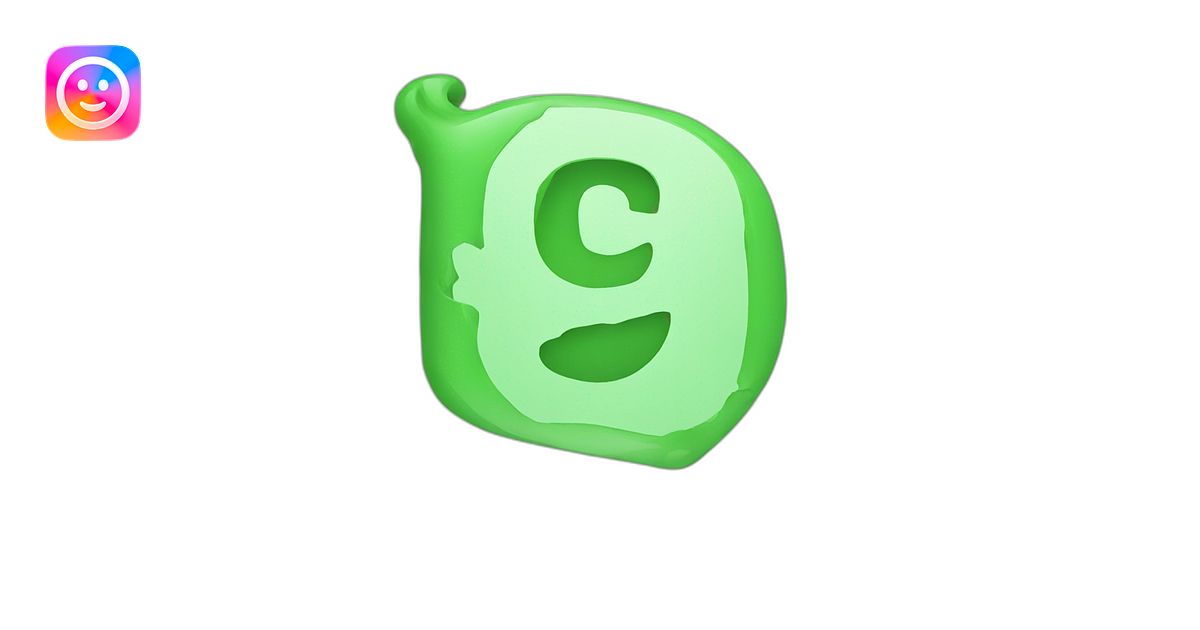 c LETTER green emoji | AI Emoji Generator