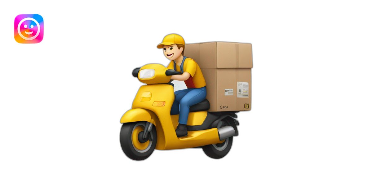 courier, yandex courier, delivery emoji | AI Emoji Generator