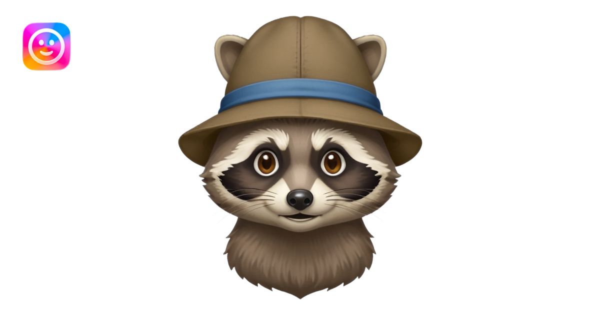 Hobo raccoon doing activities emoji | AI Emoji Generator