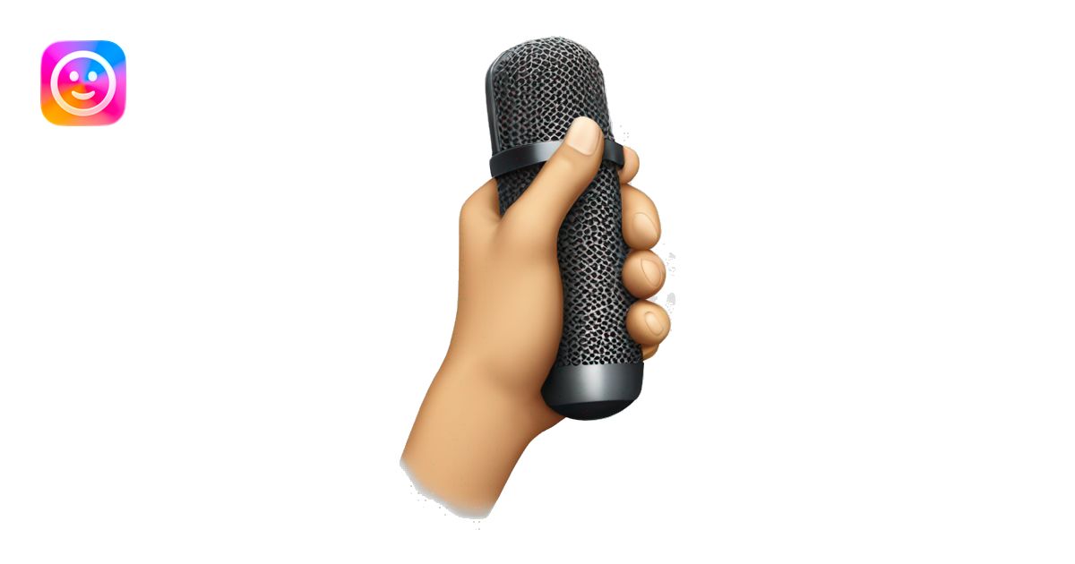 mic drop from hand emoji | AI Emoji Generator