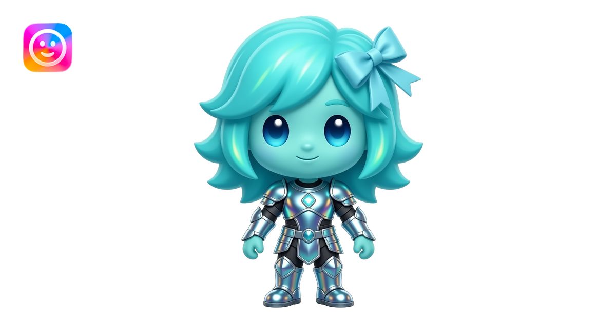 Full body auroral guardian mascot, northern lights magic, big head ...