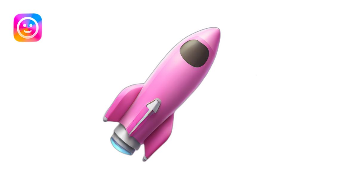a pink rocket ship emoji | AI Emoji Generator