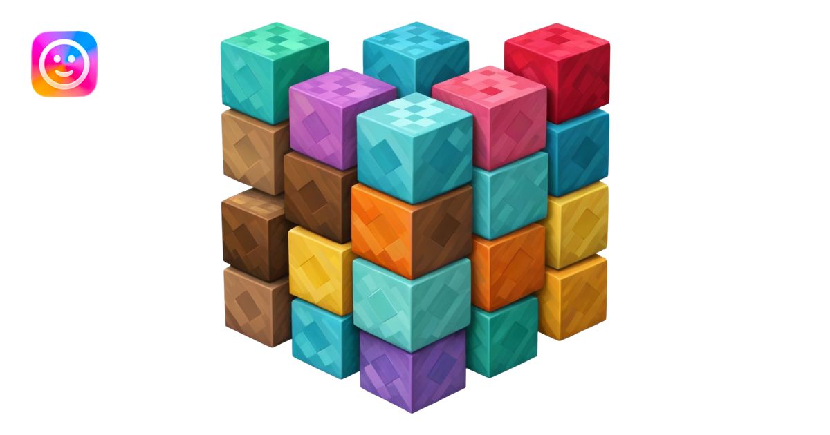 generate minecraft sqare blocks different colour emoji | AI Emoji Generator