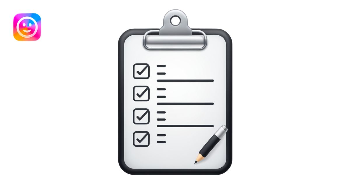to do list icon. Transparent background emoji | AI Emoji Generator