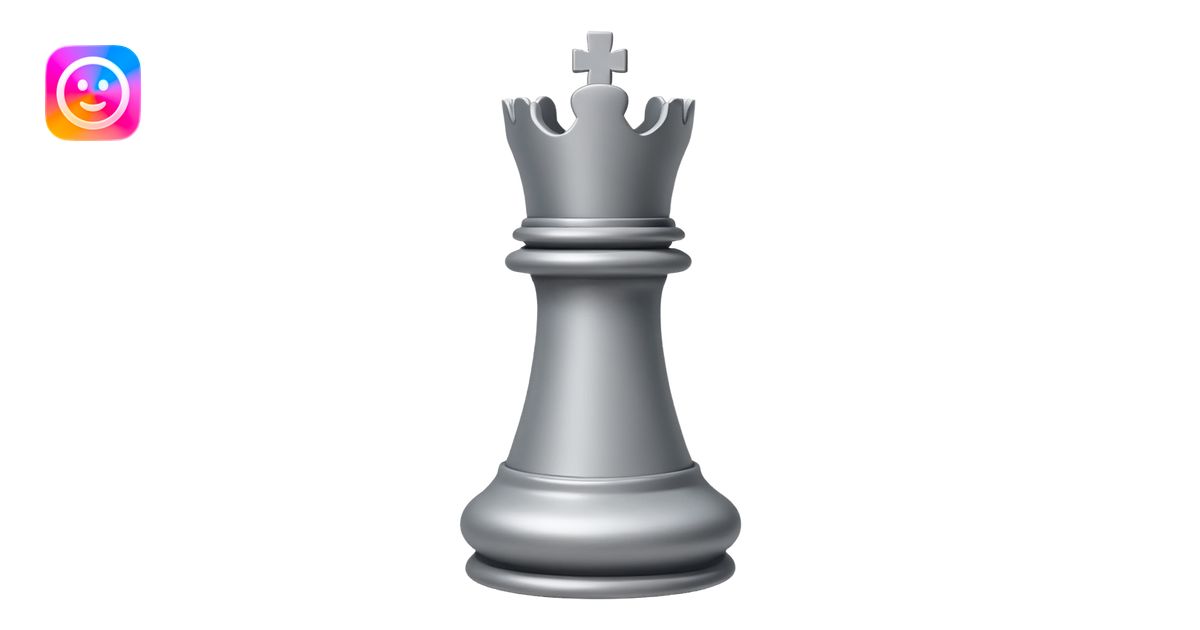 white rook chess piece, classic chess rook with castle features emoji ...