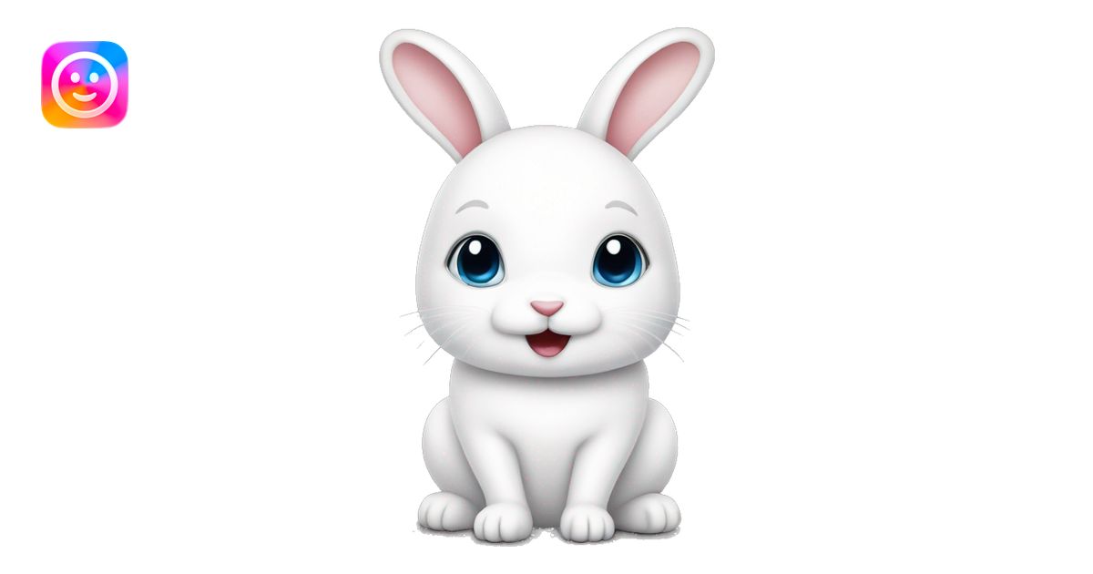 cute white rabbit emoji | AI Emoji Generator