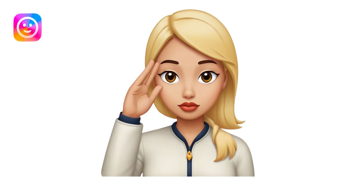 duck lips and side eye face like hmm maybe embarrassing with hand flat ...