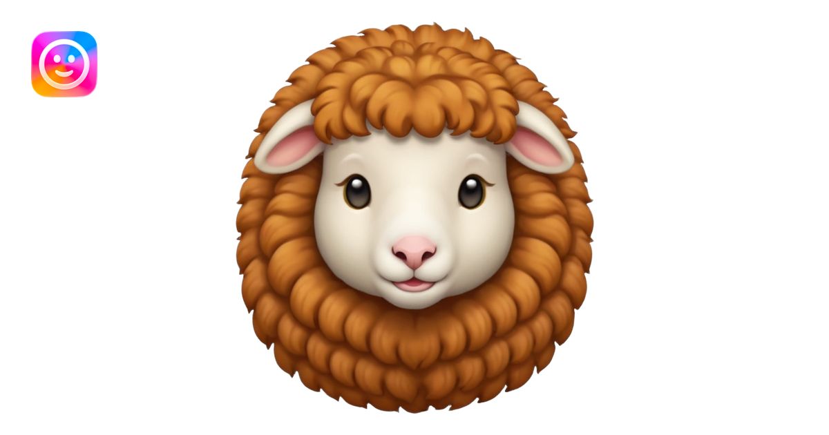 female sheep with gir hair emoji | AI Emoji Generator