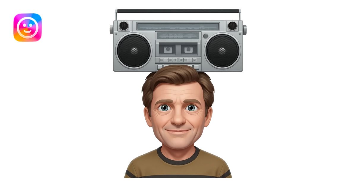 Lloyd Dobler holding a boombox over his head emoji | AI Emoji Generator