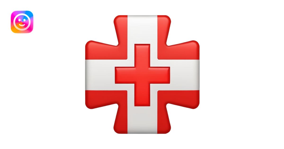 red cross, centered emoji | AI Emoji Generator