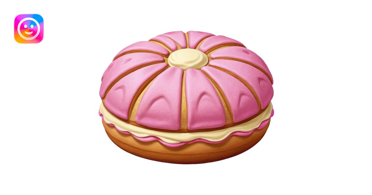 pink pan dulce concha emoji | AI Emoji Generator