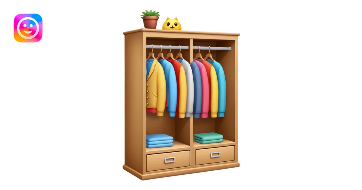 3D wardrobe shelf emoji | AI Emoji Generator