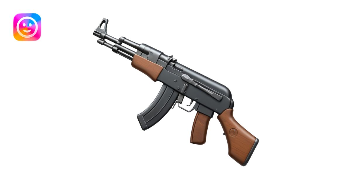 Ak 47 gun emoji in realestic and tilt it with some angle emoji | AI ...