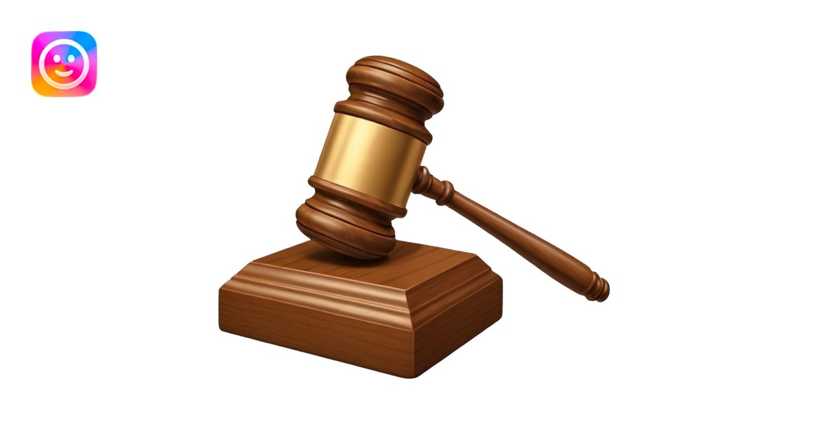 gavel representing legal emoji | AI Emoji Generator