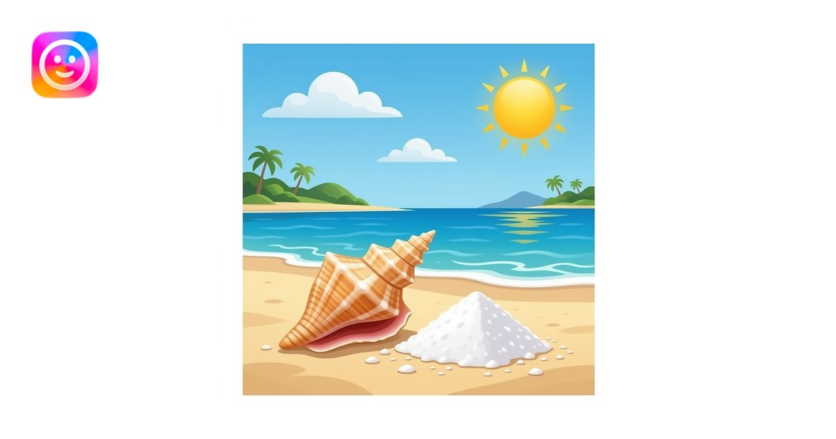 seashells salt beach emoji | AI Emoji Generator