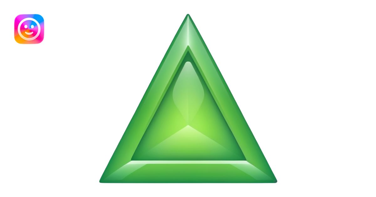 A green upside down triangle emoji | AI Emoji Generator