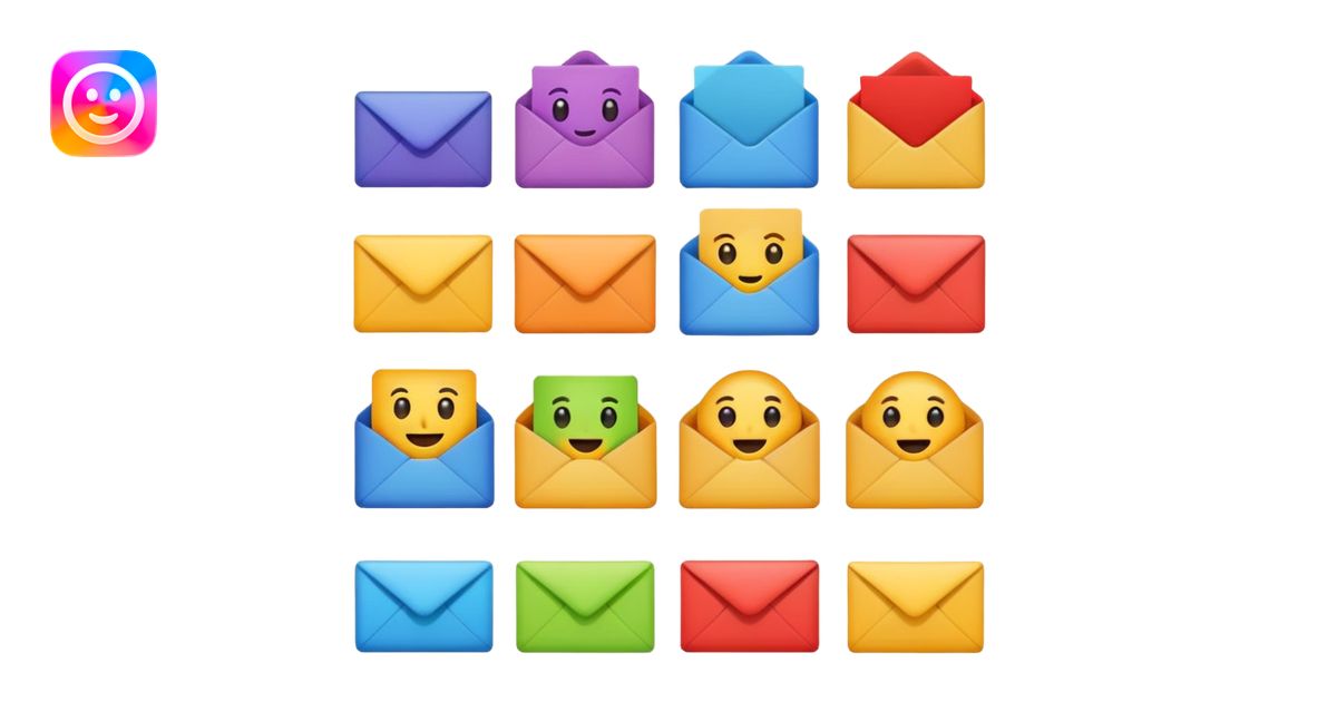 Mail emoji set emoji | AI Emoji Generator