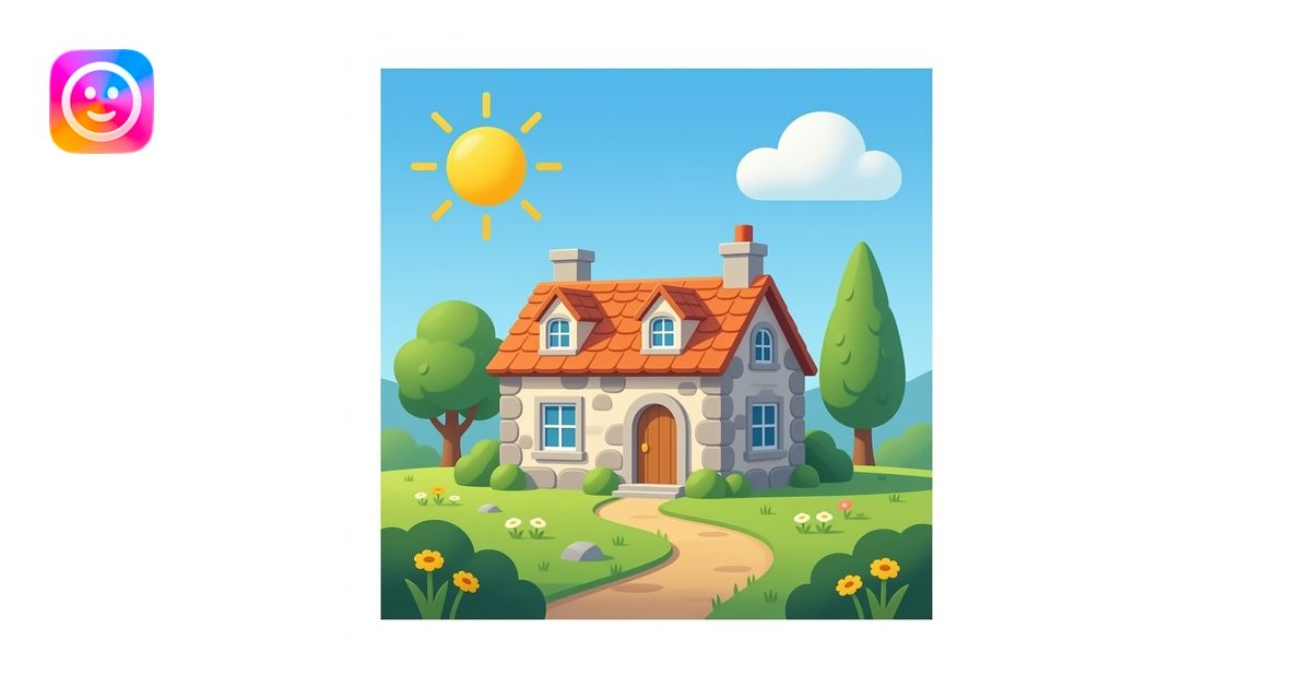 Civilization Stone house emoji | AI Emoji Generator