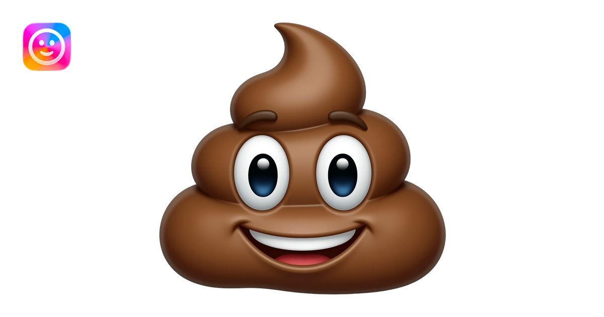Caca drôle qui fait un proute emoji | AI Emoji Generator