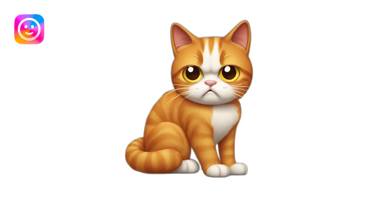 ginger grumpy cat emoji | AI Emoji Generator