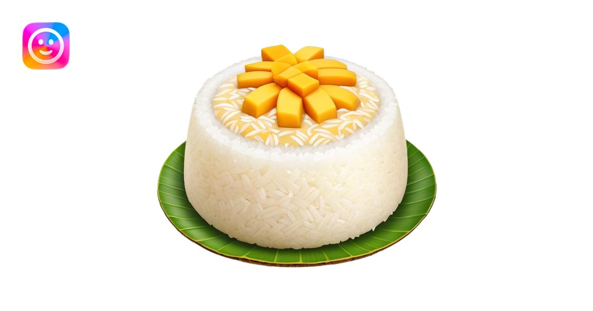 cinematic-realistic-mango-sticky-rice-dessert-emoji,-showcasing-sweet ...