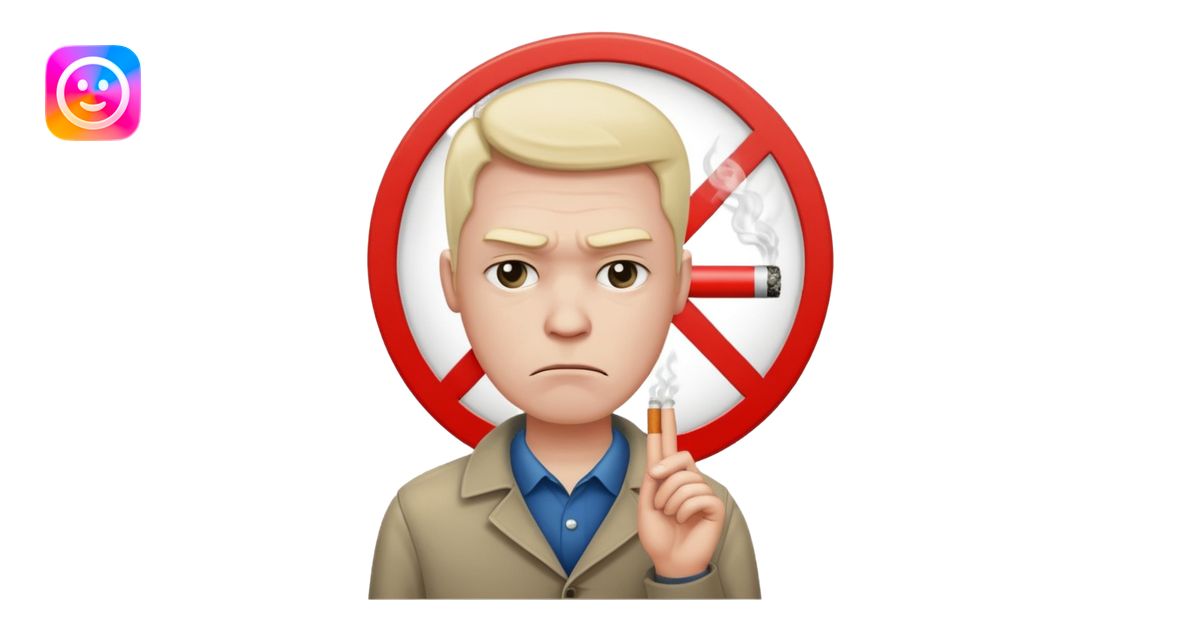 no smoking sign with a man emoji | AI Emoji Generator