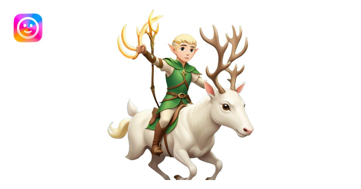 clash-of-clans-aesthetic-blond-male elf-archer-portrait-emoji, rendered ...