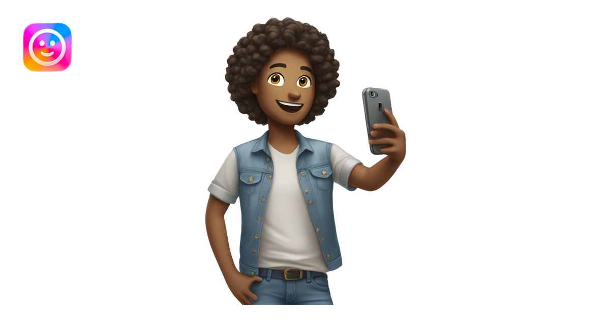 casual selfie in the mirror emoji | AI Emoji Generator