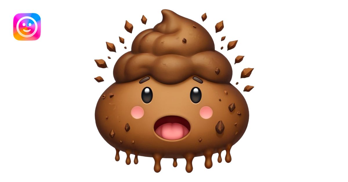 Exploding poop emoji emoji | AI Emoji Generator