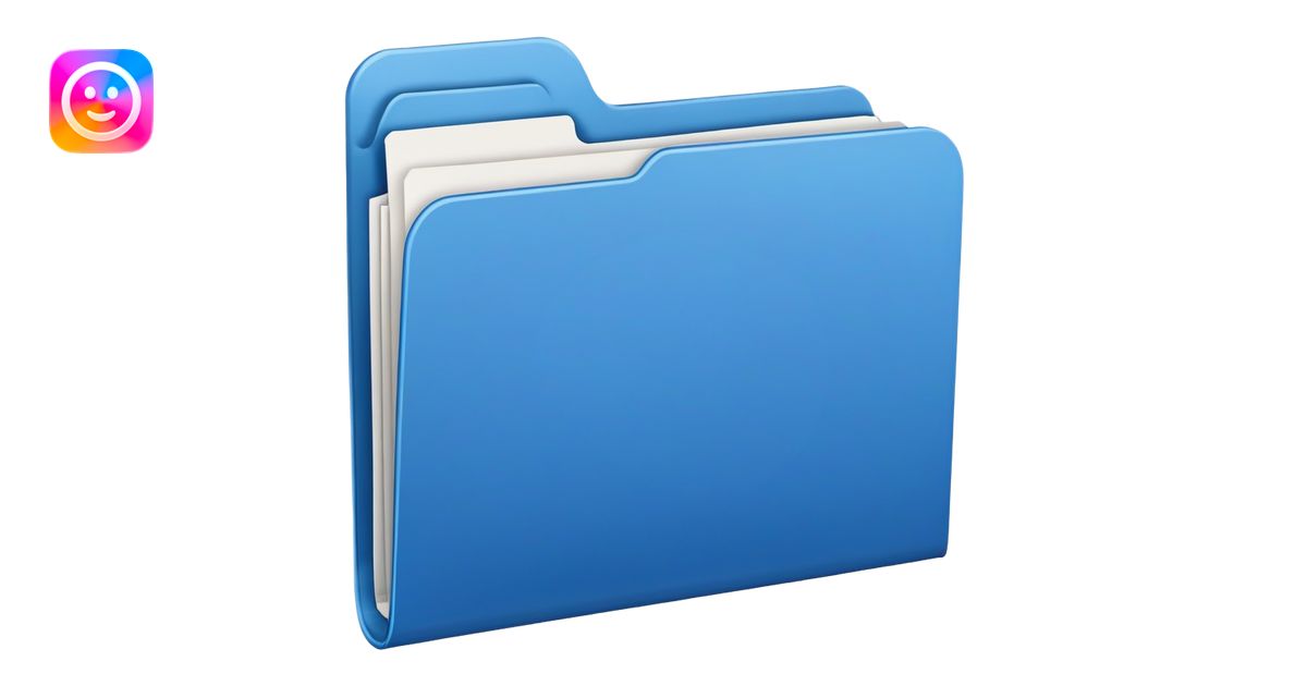 blue file folder emoji | AI Emoji Generator