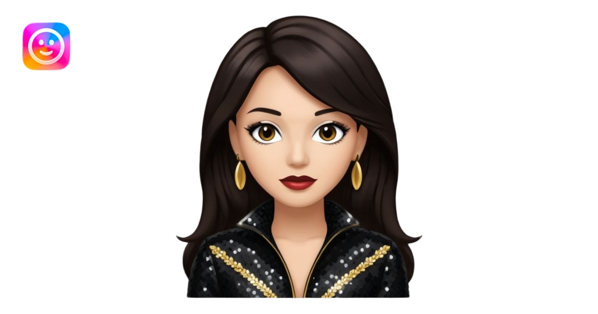 Monica Arnold, R&B Singer with long dark brown hair, black sequin ...