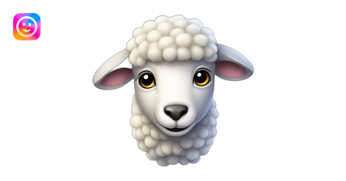 cute Sheep emoji | AI Emoji Generator