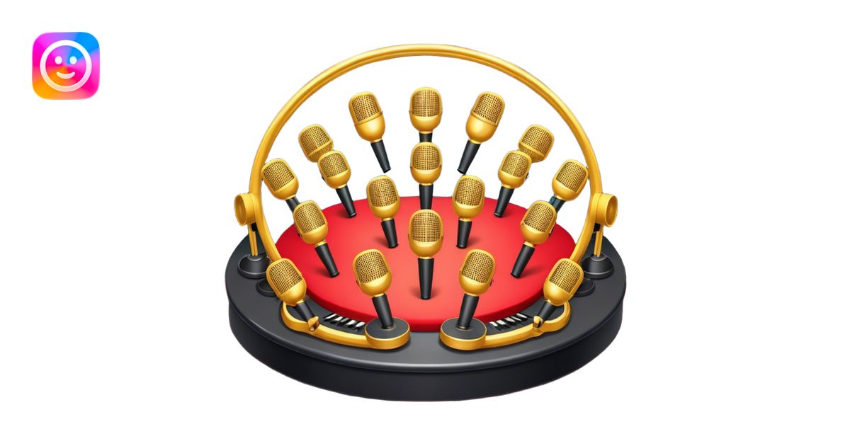 Create a vibrant and dynamic emoji that represents choral vocal ...