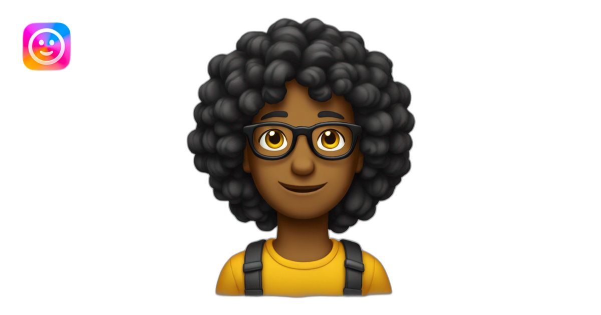 Crea un emoji al estilo de los simpson de un joven con cabello negros ...