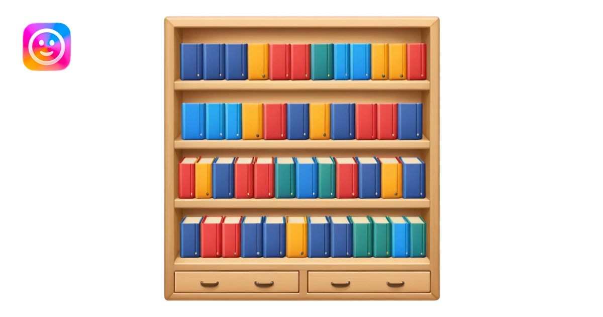 Book shelf emoji | AI Emoji Generator