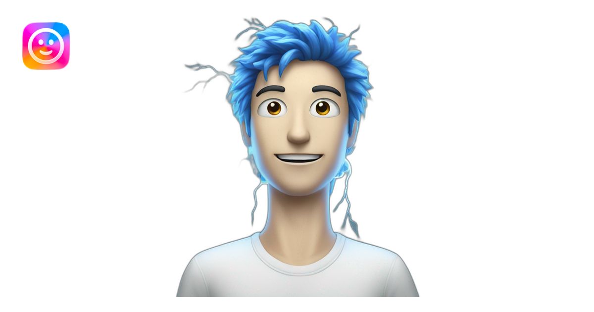 Electric Current all blueand realistic emoji | AI Emoji Generator