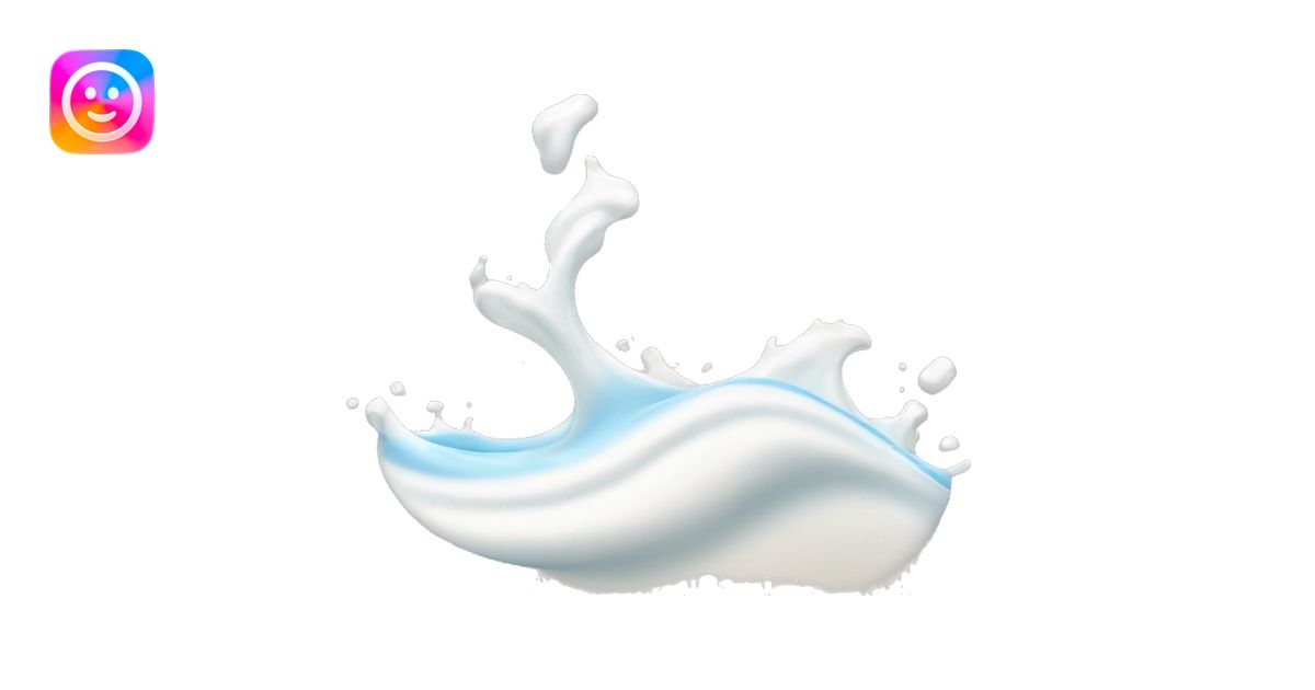 Wave of milk emoji | AI Emoji Generator