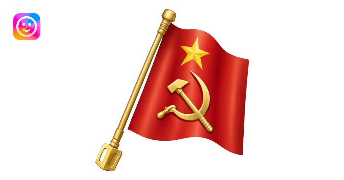 Soviet flag at half-mast, symbolizing Stalin's death emoji | AI Emoji ...
