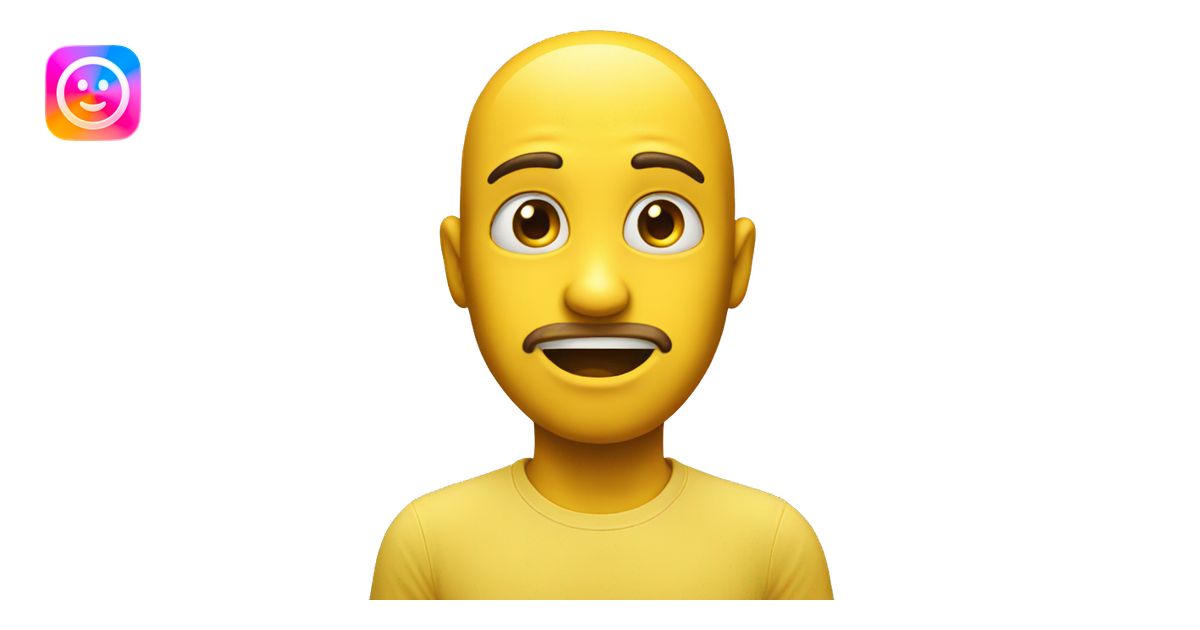 yellow emoji looking to the side with a straight face emoji | AI Emoji ...