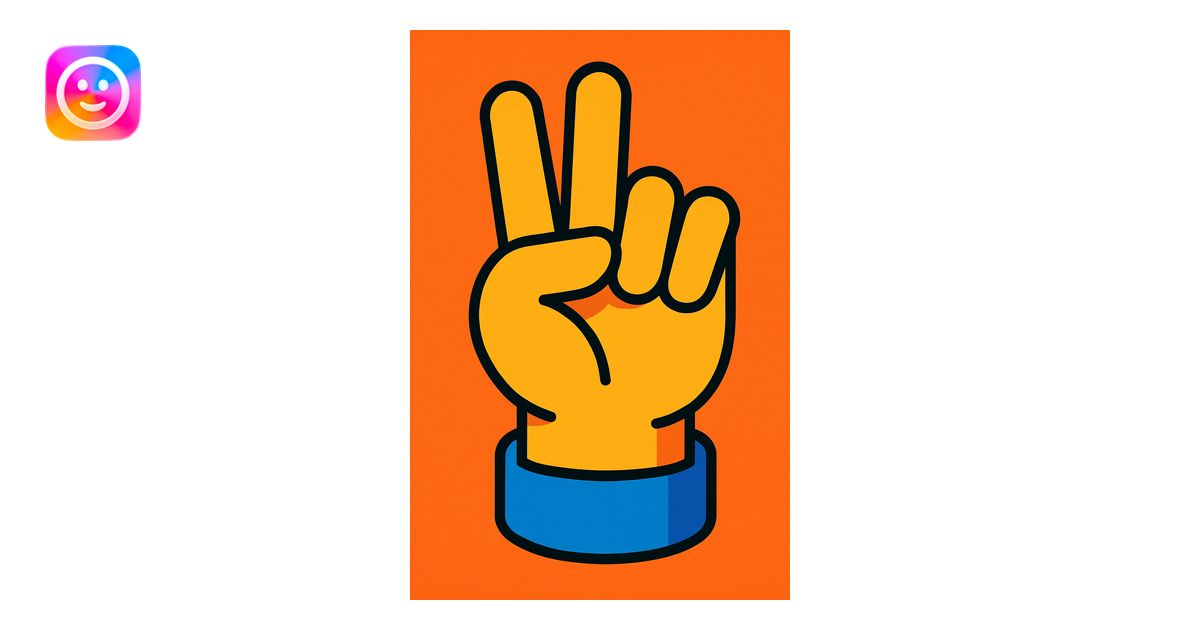 cartoon style hand gesture with the fourth finger (ring finger) hidden ...