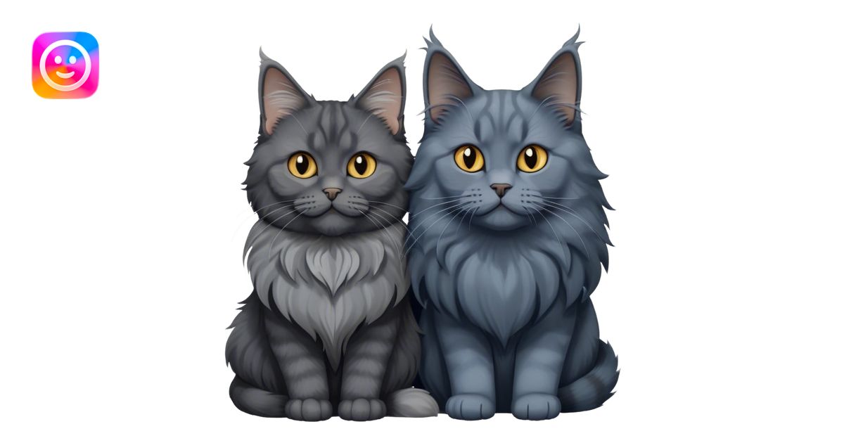 Portrait of a black smoke Maine Coon cat with long grey ear tufts ...