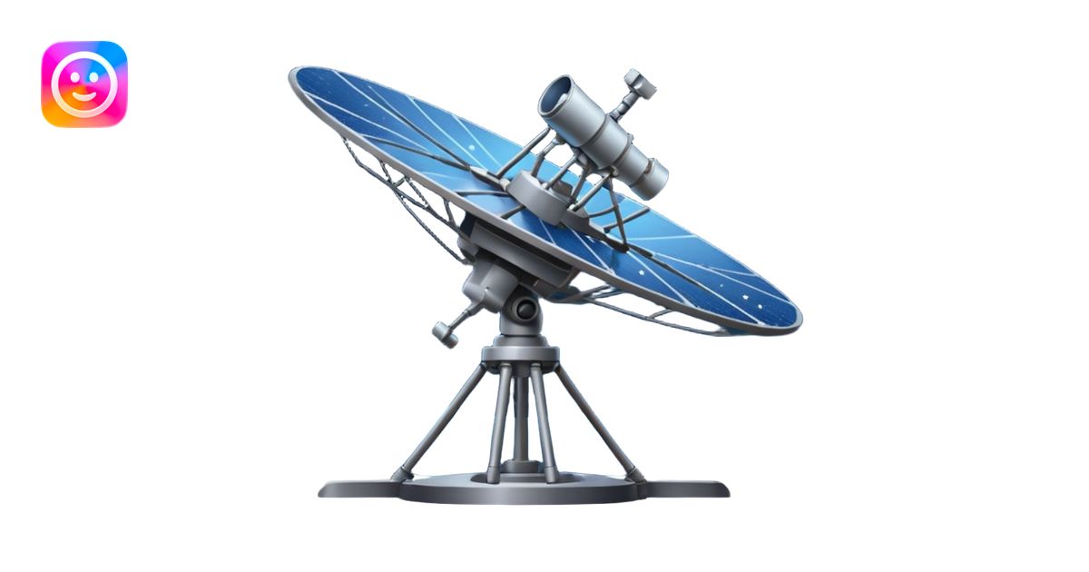 satellite qui observe plein d'étoiles emoji | AI Emoji Generator